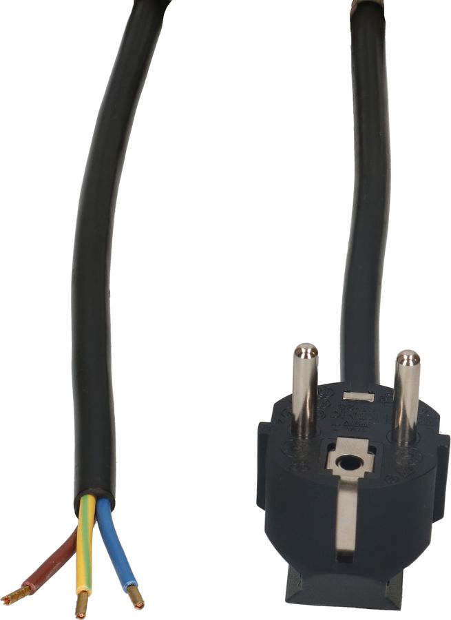TD câble secteur H05VV-F3G1.5 3m noir Schuko