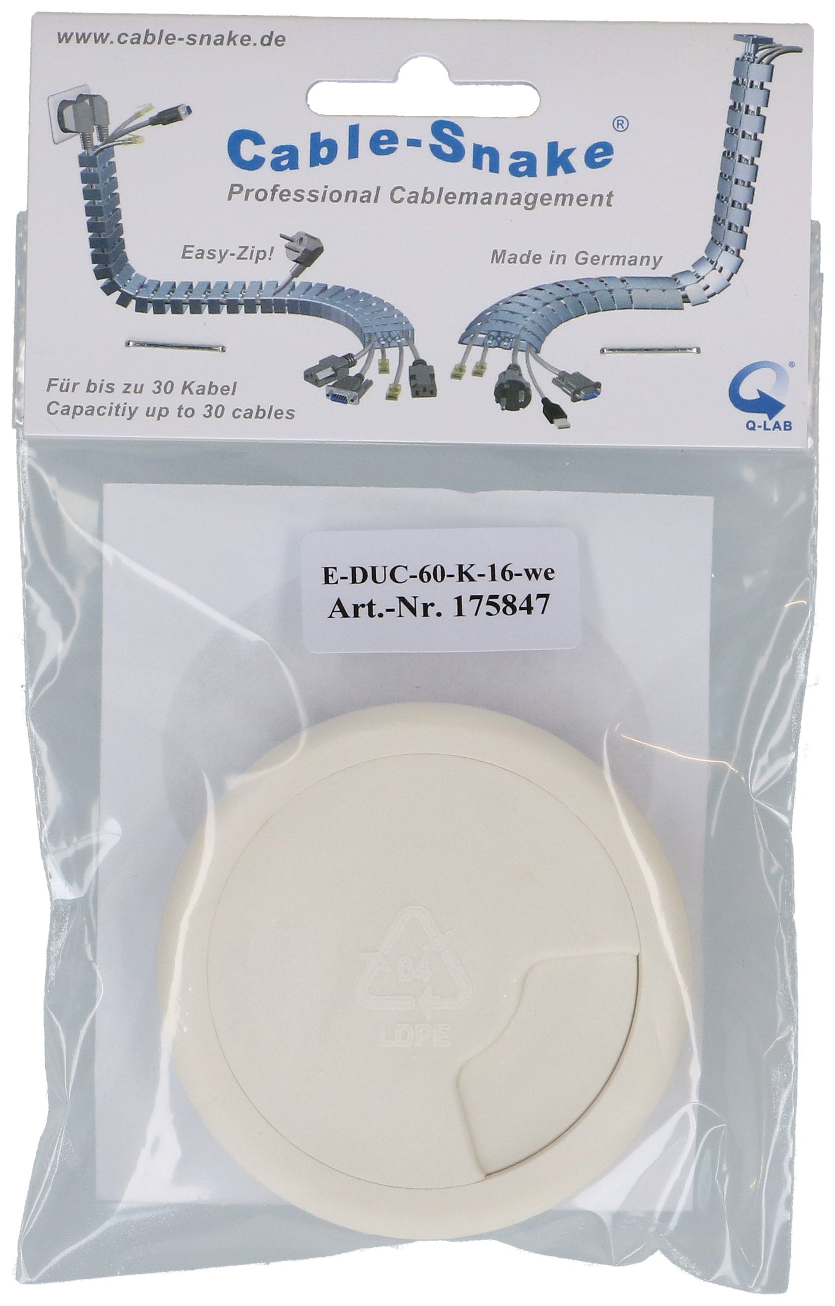 passacavi Easy-Duct-60K16 bianco