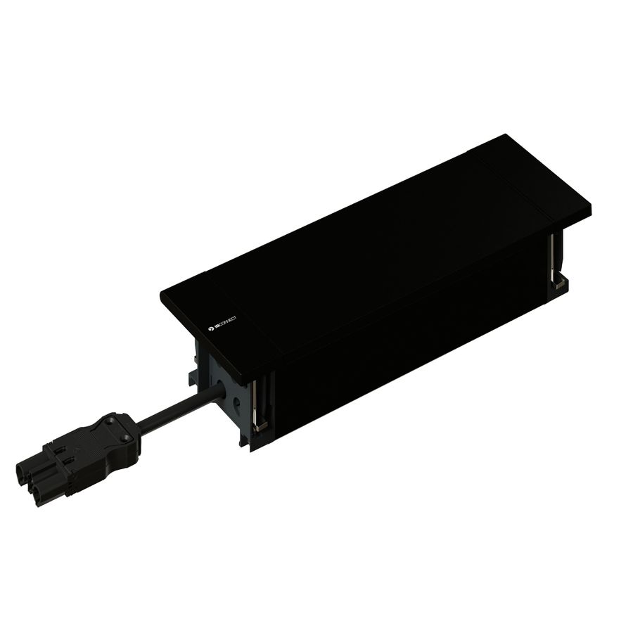 NEXO Steckdoseneinheit schwarz 3x Typ 13 1x USB-A/C