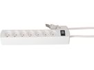 Steckdosenleiste Safety Line 7x Typ 13 BS weiss Schalter 2m cli.