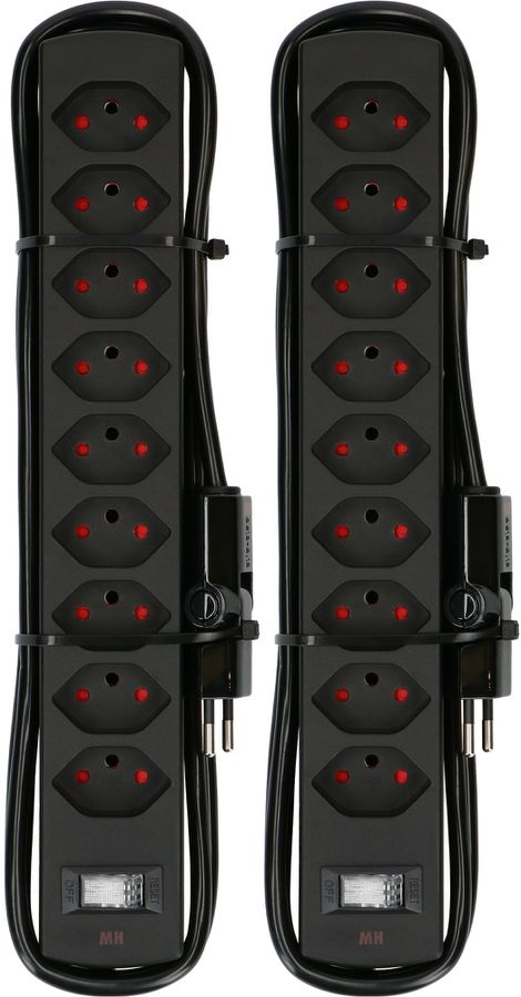 double pack multiprise Safety Line 9x type 13 nr interr. 2m cli.