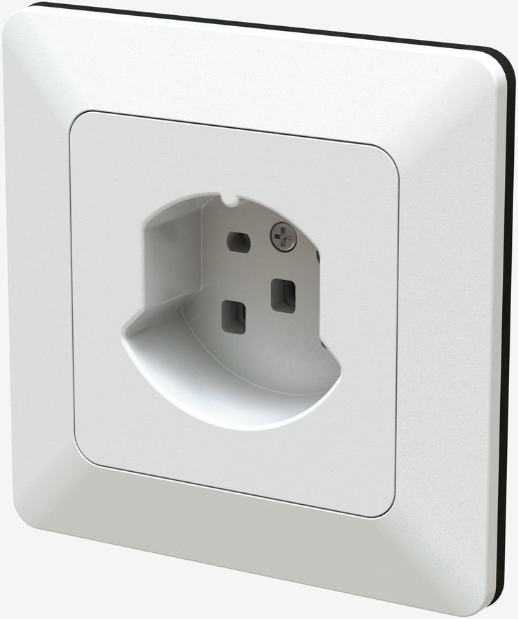 Flush-type wall socket 1x type 25 priamos white