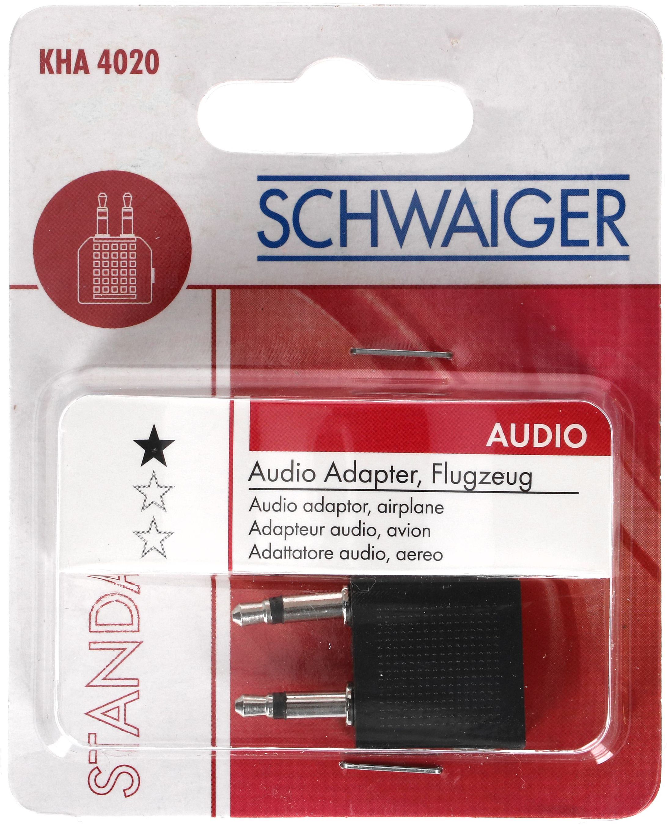 Audio-Flugzeugadapter schwarz