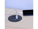 passe-câble avec USB-A et USB-C Charger noir