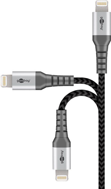 USB-C auf Lightning Kabel, Textil, extra robust, 1m