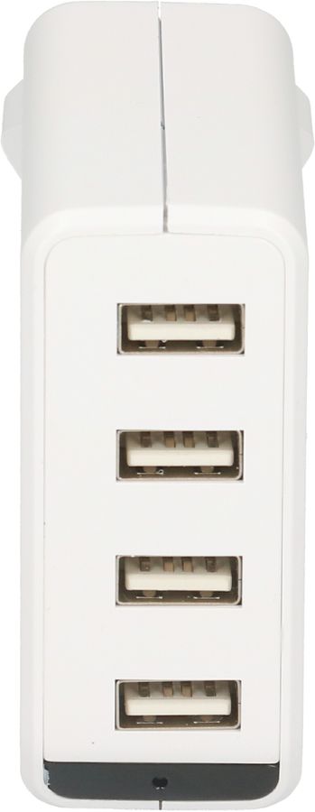 adattatore di ricarica USB 4x USB-A 24W indicatore LED bianco