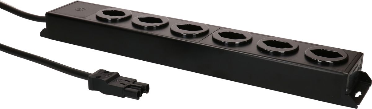 multiprise Power Line 6x type 13 noir/noir 3.0m AC 166