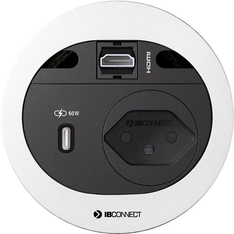 DIVUS Steckdoseneinheit weiss 1x Typ 13 1x USB-C 60W  1x HDMI