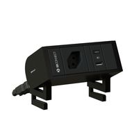 SUPRA presa multipla nero 1x tipo 13 1x USB-A/C