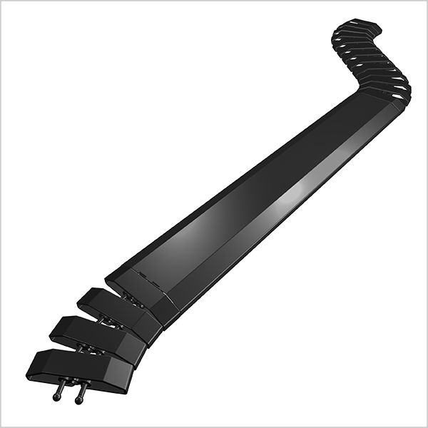 serpentine de câble Pro 80 1.00m noir RAL9005