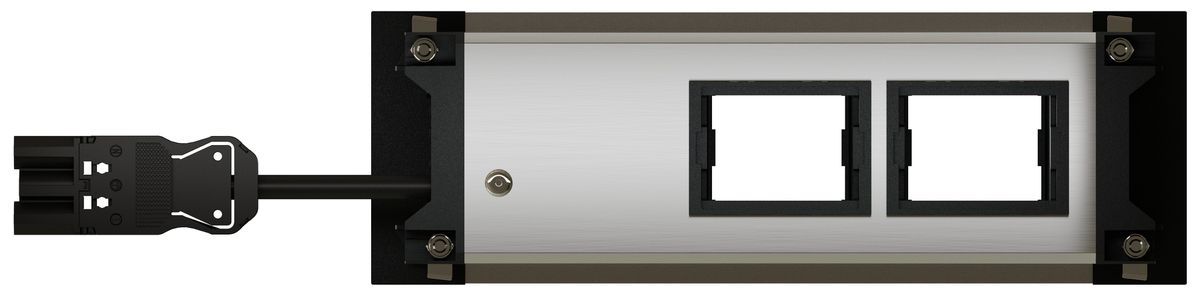 INTRO2.0 Steckdoseneinheit eloxiert 1x Schuko 2x Leermodul