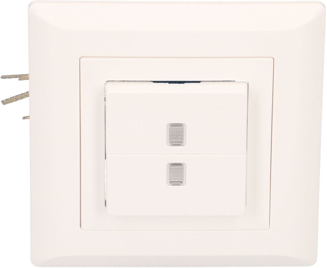 interruttore doppio schema3+3 illuminato giallo INC Kallysto bi