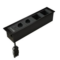CUBOBOX presa multipla nero M 4 volte 2x tipo 13 2x modulo vuoto