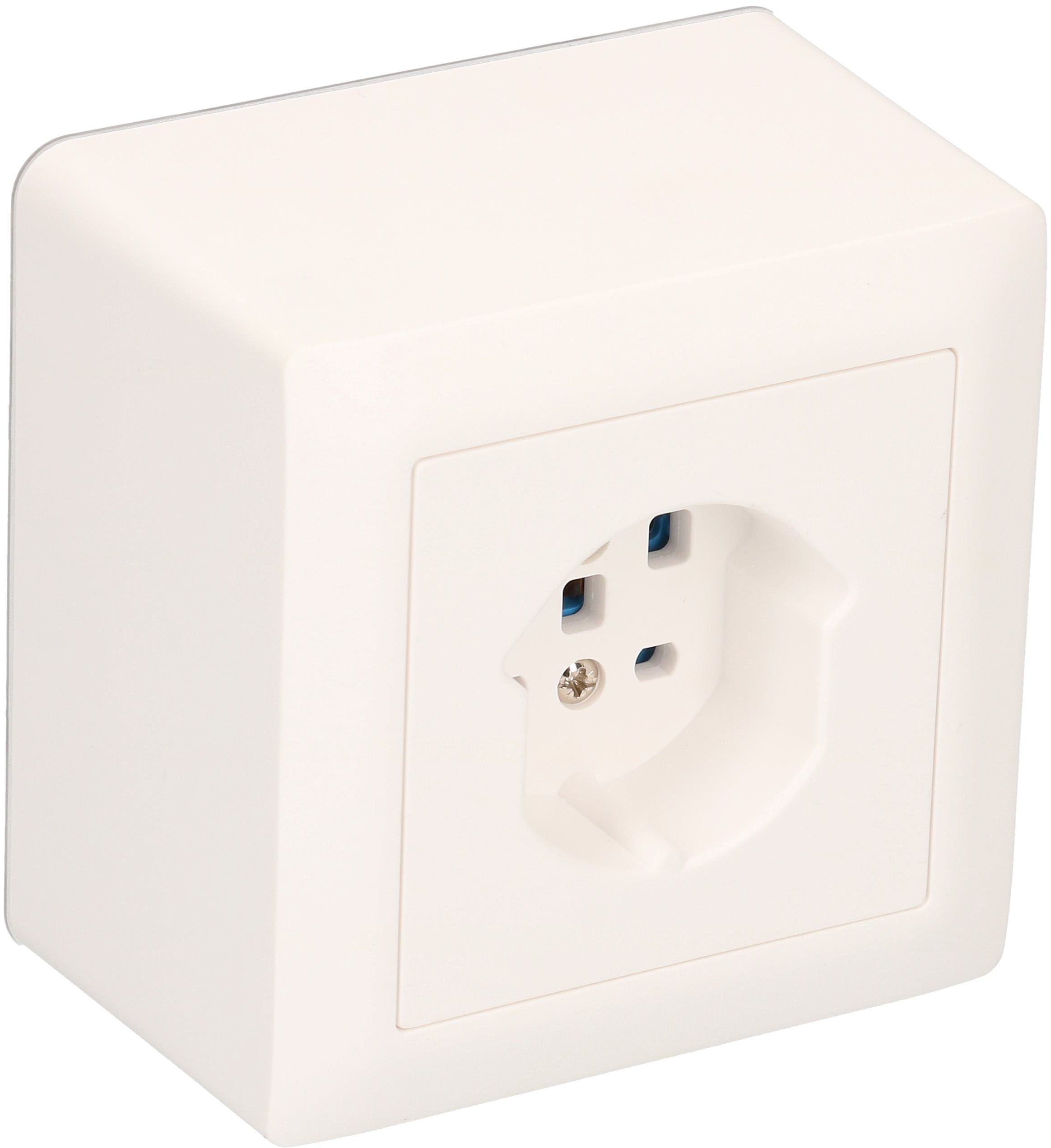 Steckdose 1x Typ 25 Gr.1x1 AP Kallysto weiss