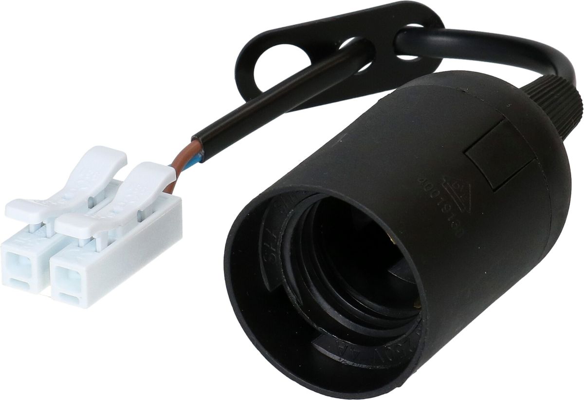 douille chantier E27 avec bornes à levier noir