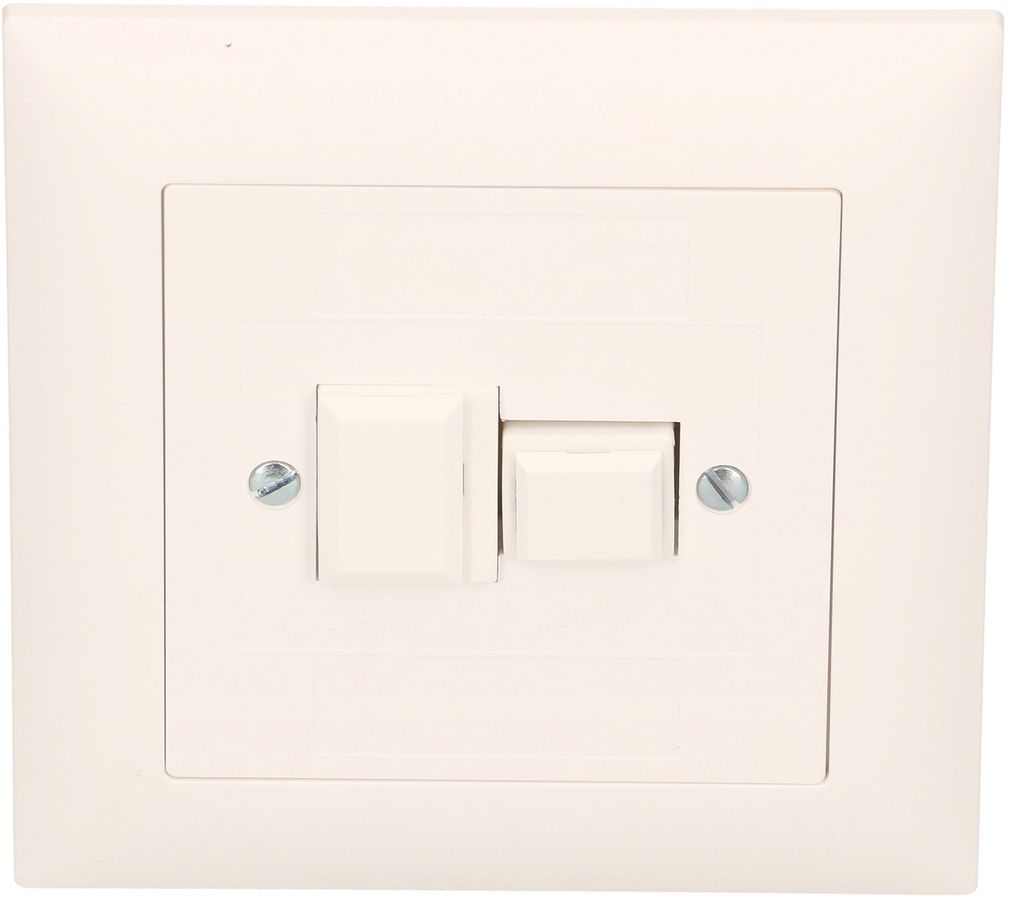 Telefon/Netzwerk 1xT+T83 1xRJ45 Kat. 5e UP EdizioDue weiss