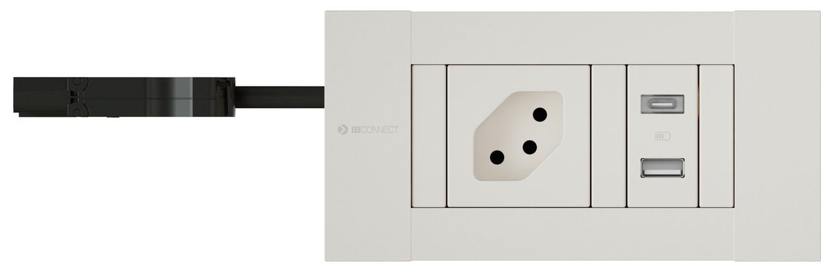 INTRO2.0 Steckdoseneinheit weiss 1x Typ 13 1x USB A/C