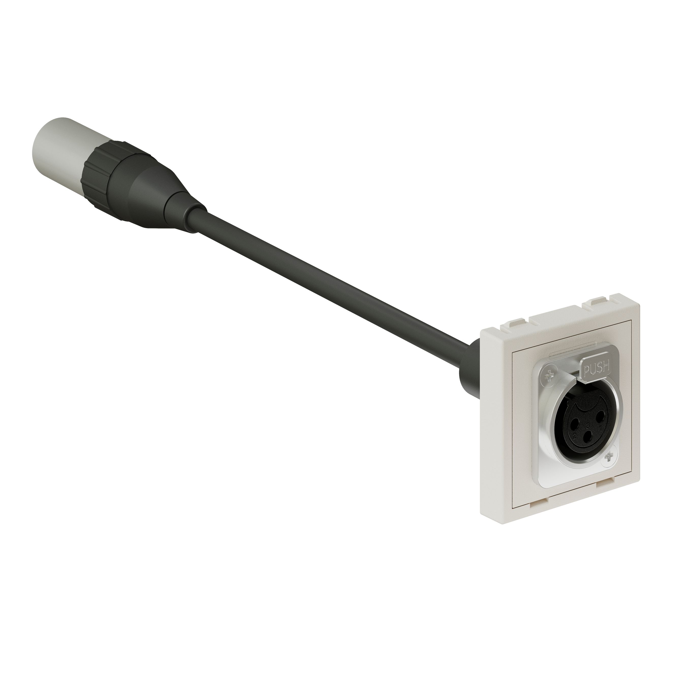 accessori multimediali 45x45 bianco 1x XLR 3 poli