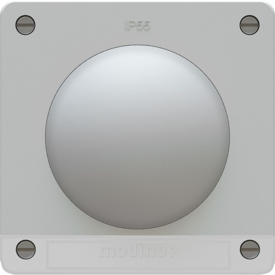 Drucktaster Sonnerie +Name. Einsatz +Frontset exo IP55 grau