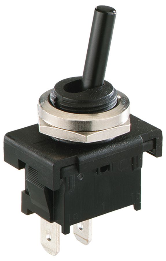 Kipp-Ausschalter 1-polig 6(4)A 250V schwarz/silber