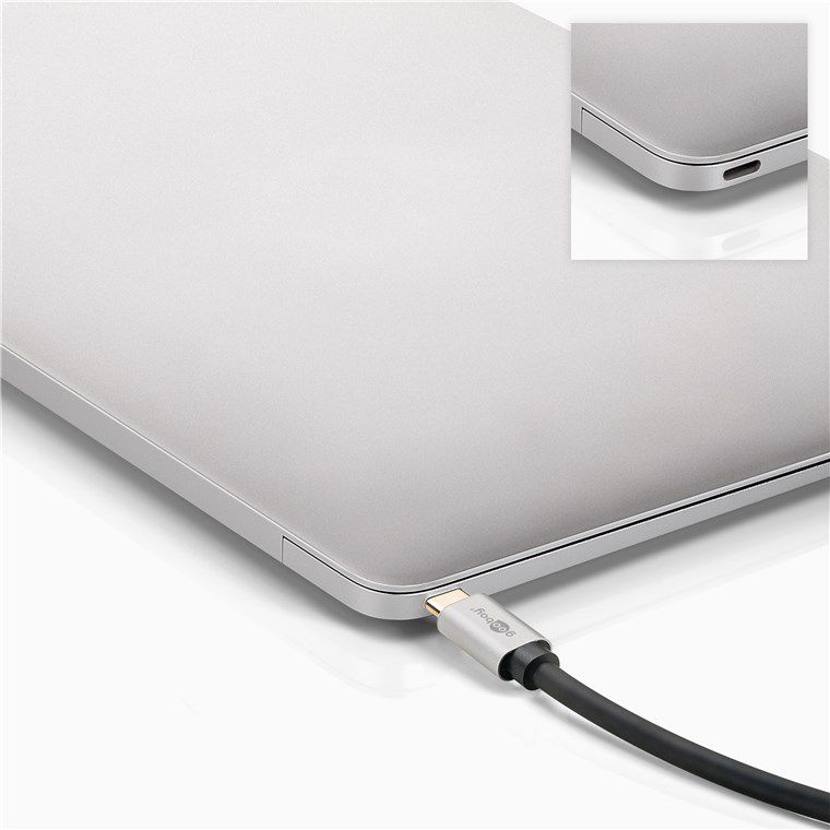 USB-C auf DisplayPort Adapterkabel, 3m, schwarz/silber