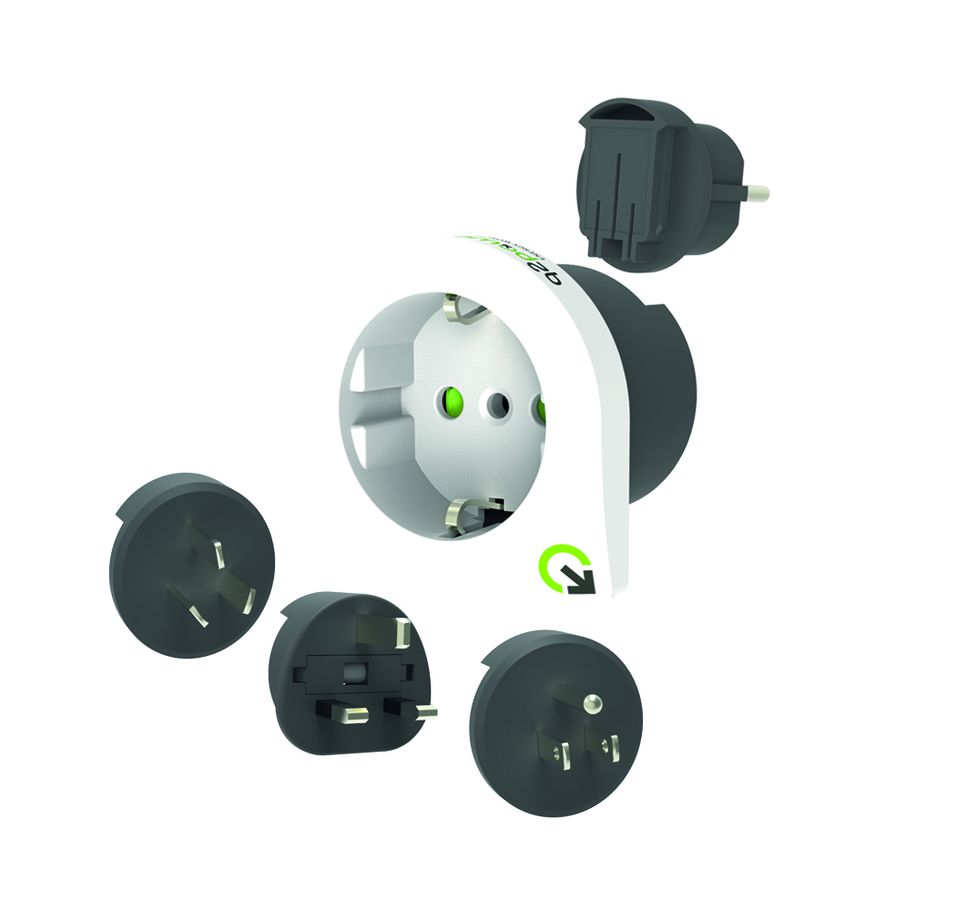 Q2 Power Qplux Europa 3in1 Weltreiseadapter AUS CN UK USA