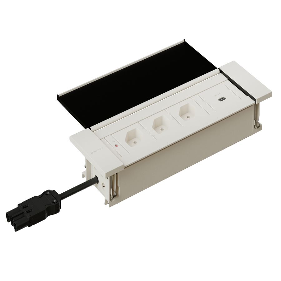 NEXO Steckdoseneinheit weiss 3x Typ 13 1x USB-C 60W