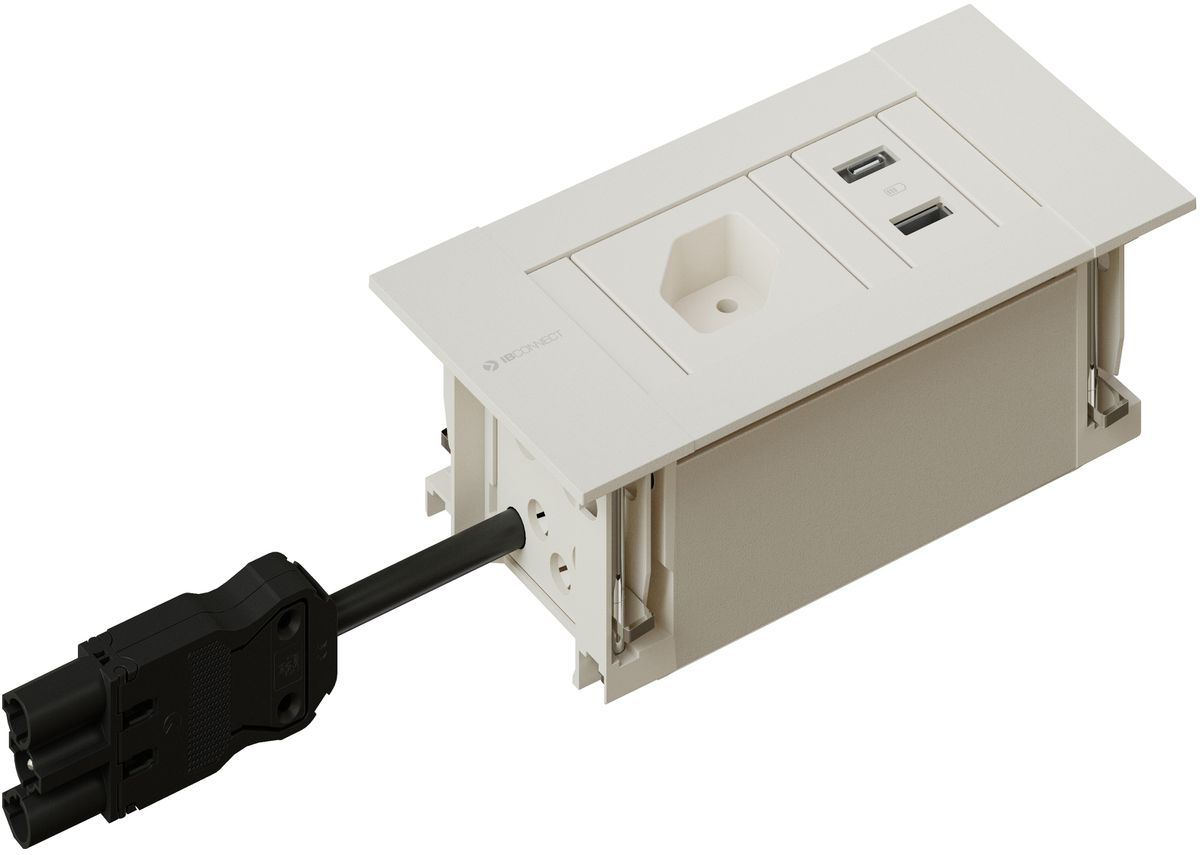 INTRO2.0 Steckdoseneinheit weiss 1x Typ 13 1x USB A/C
