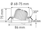 LED-Einbauspot MOVE D2W weiss 2100-3000K 960lm 38°