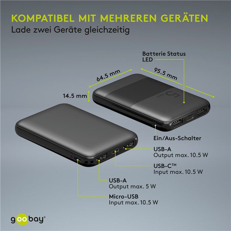 Powerbank kompakt 5000mAh