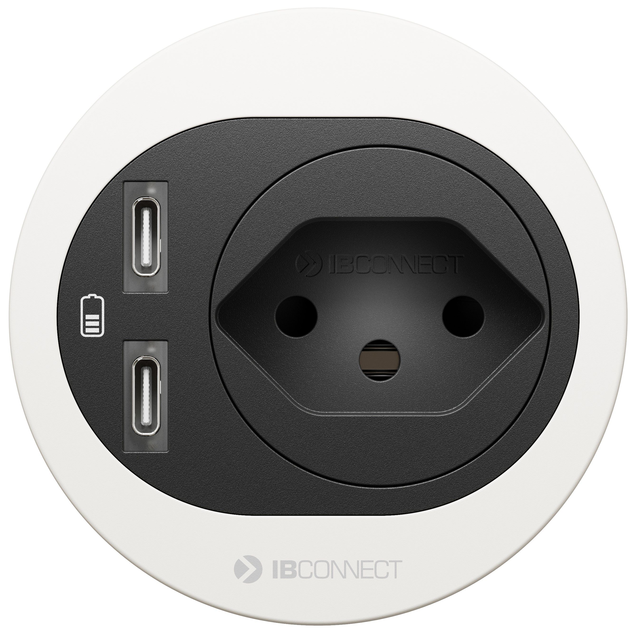 ATOM Steckdoseneinheit weiss 1x Typ 13 2x USB-C