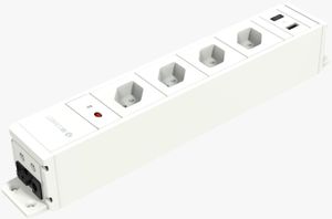 CUBO Steckdoseneinheit weiss 4x Typ 13 1x USB-A/C