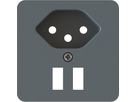 Kleinkombi Typ 13 / 2x USB Frontplatte priamos anthrazit