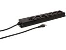 Steckdosenleiste Power Line 6x Typ 23 schwarz/schwarz 1.5m