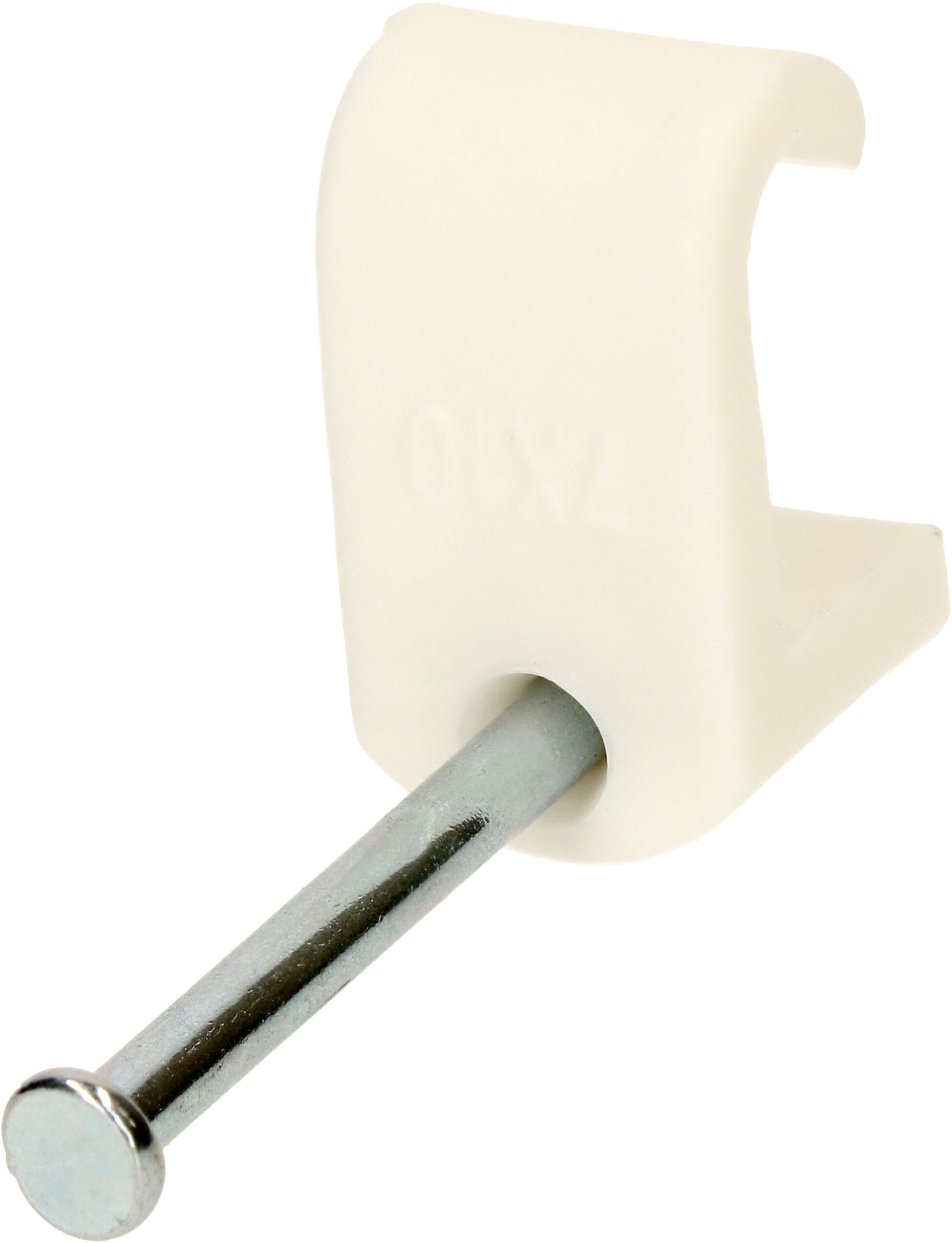 Cable clips 7x10mm for flat cable white