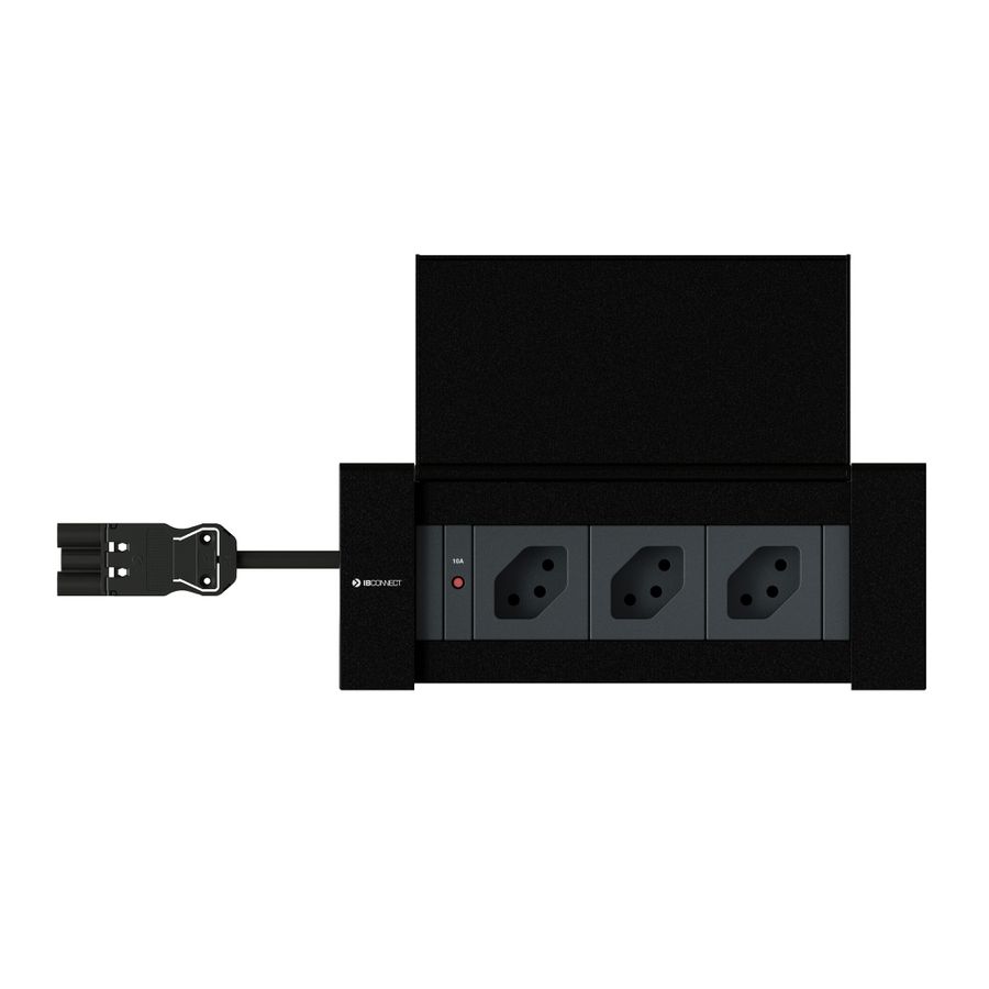 NEXO Steckdoseneinheit schwarz 3x Typ 13