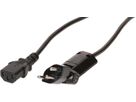 TD-Apparatekabel H05VV-F3G0.75 2m schwarz Typ 12 clip-clap/C13