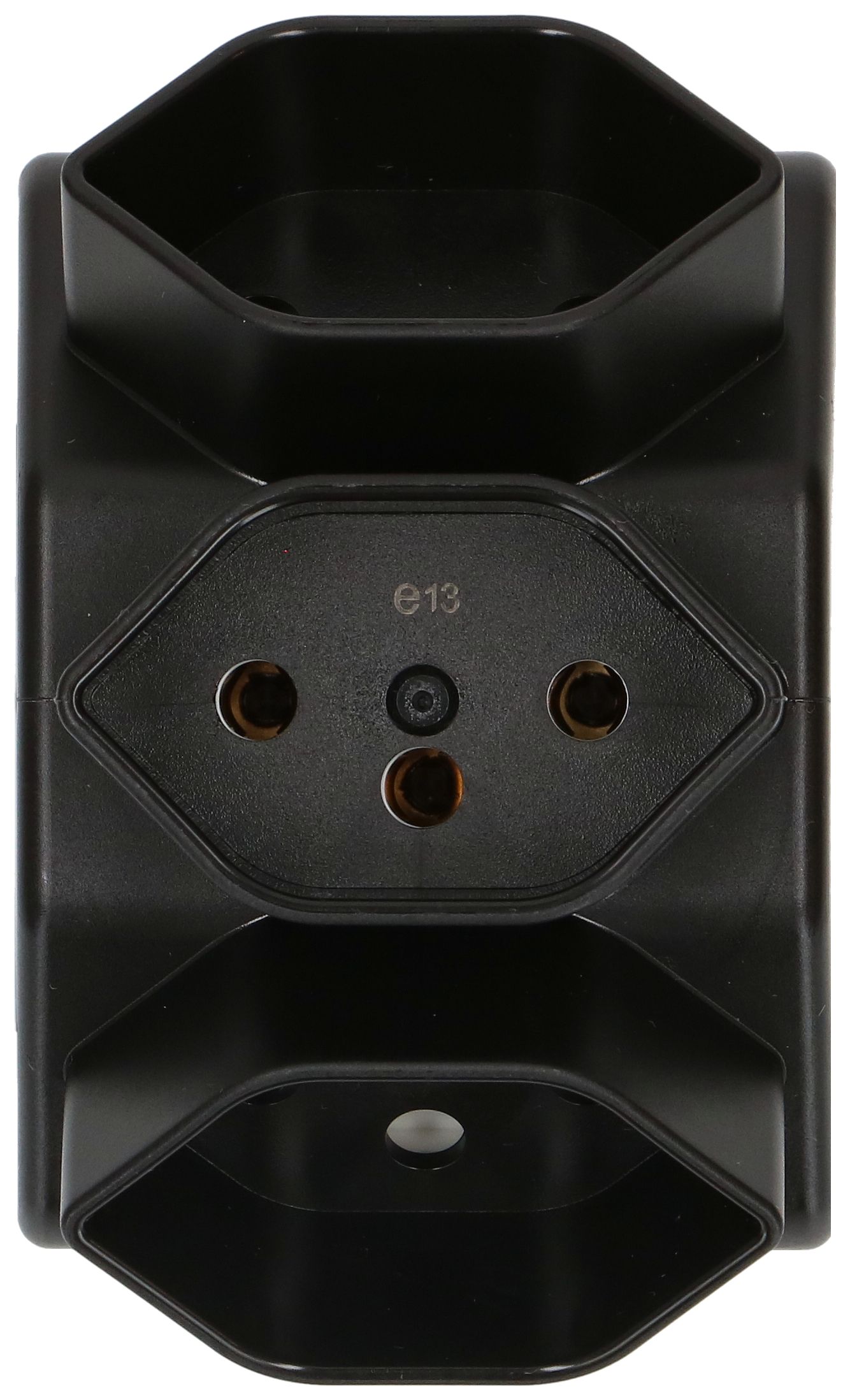 spina multipla 3x tipo 13 3 poli nero