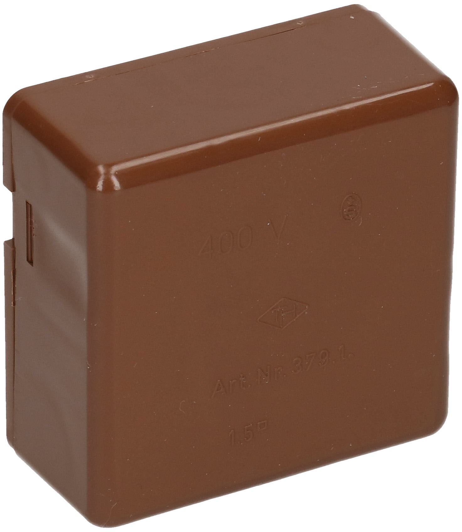 scatola di derivazione 66x66x30mm AP TH vuoto 400V IP20 marrone