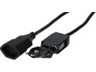 Rallonge TD H05VV-F3G1.0 3m noir clip-clap OCP type 12 / type 13