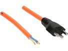 PUR câble secteur H07BQ-F3G1.5 3m orange type 23