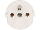 adaptateur fixe type 12 / Schuko CEE 7/7 blanc