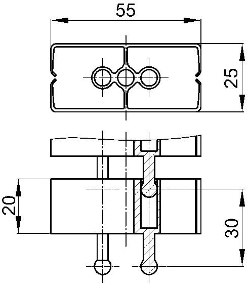 serpentine de câble Cube 1.00m blanc RAL9003