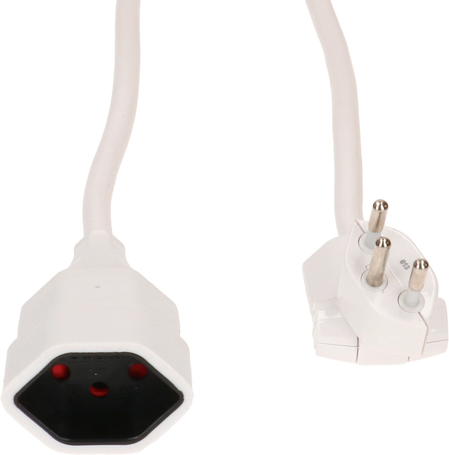 Rallonge TD H05VV-F3G1.5 10m blanc clip-clap type 12/type 13