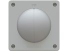 bouton-poussoir double NO/NF ENC exo IP55 gris clair
