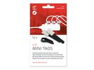 mini attache-câbles en scratch noir avec étiquette blanc /10 pcs.