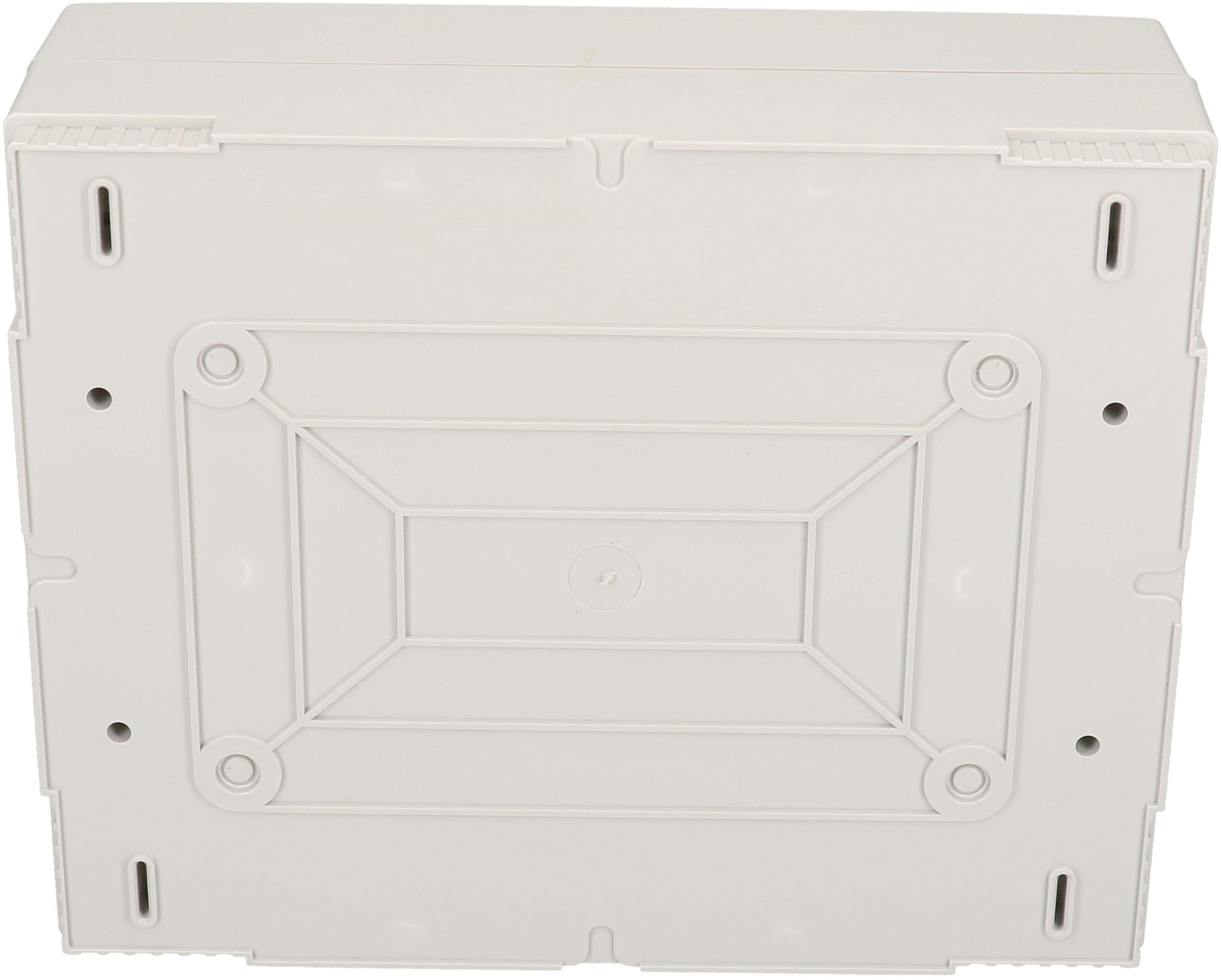 Kleinverteiler AP 1-reihig 12 Module mit Tür grau transpar. IP40