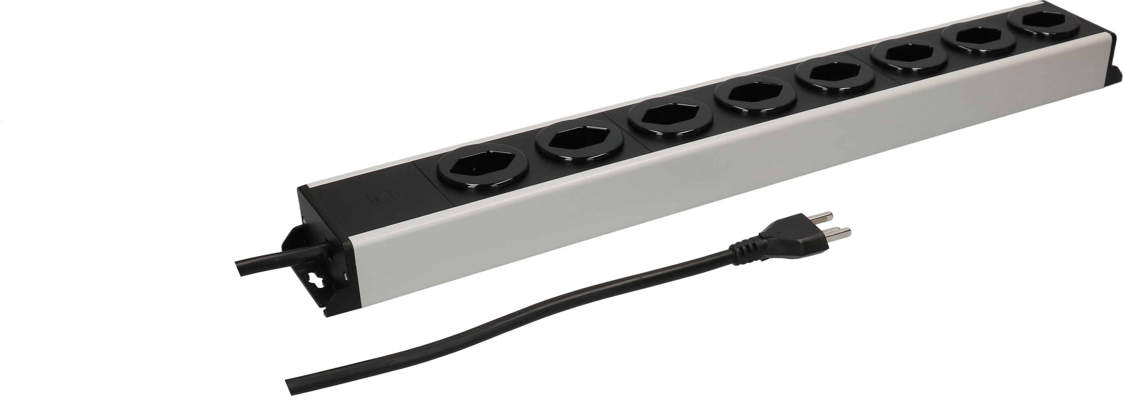 multipresa Power Line 8x tipo 23 grigio/nero 1.5m