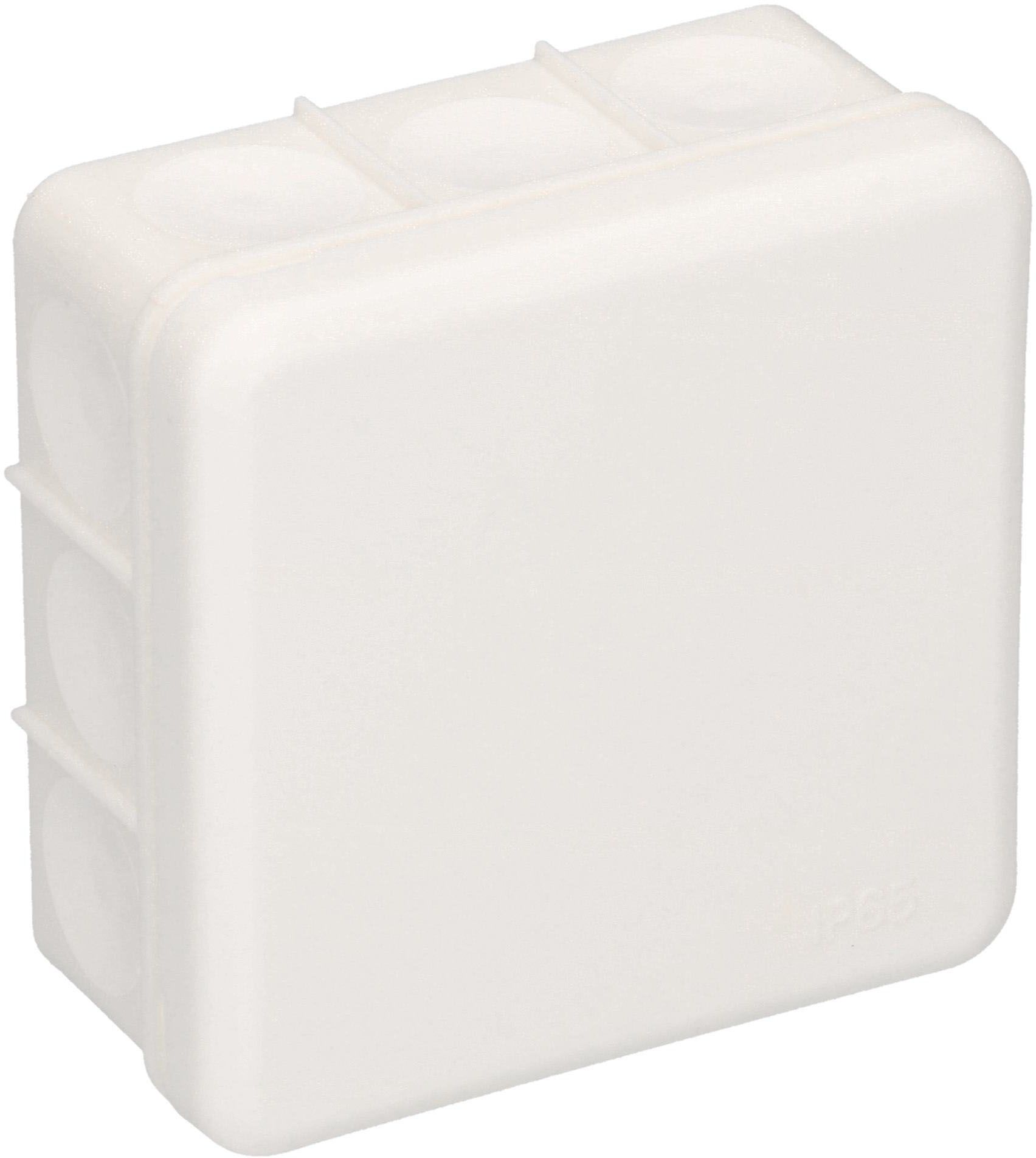 Abzweigdose 85x85x38.5mm AP leer IP65 weiss / 5 Stück