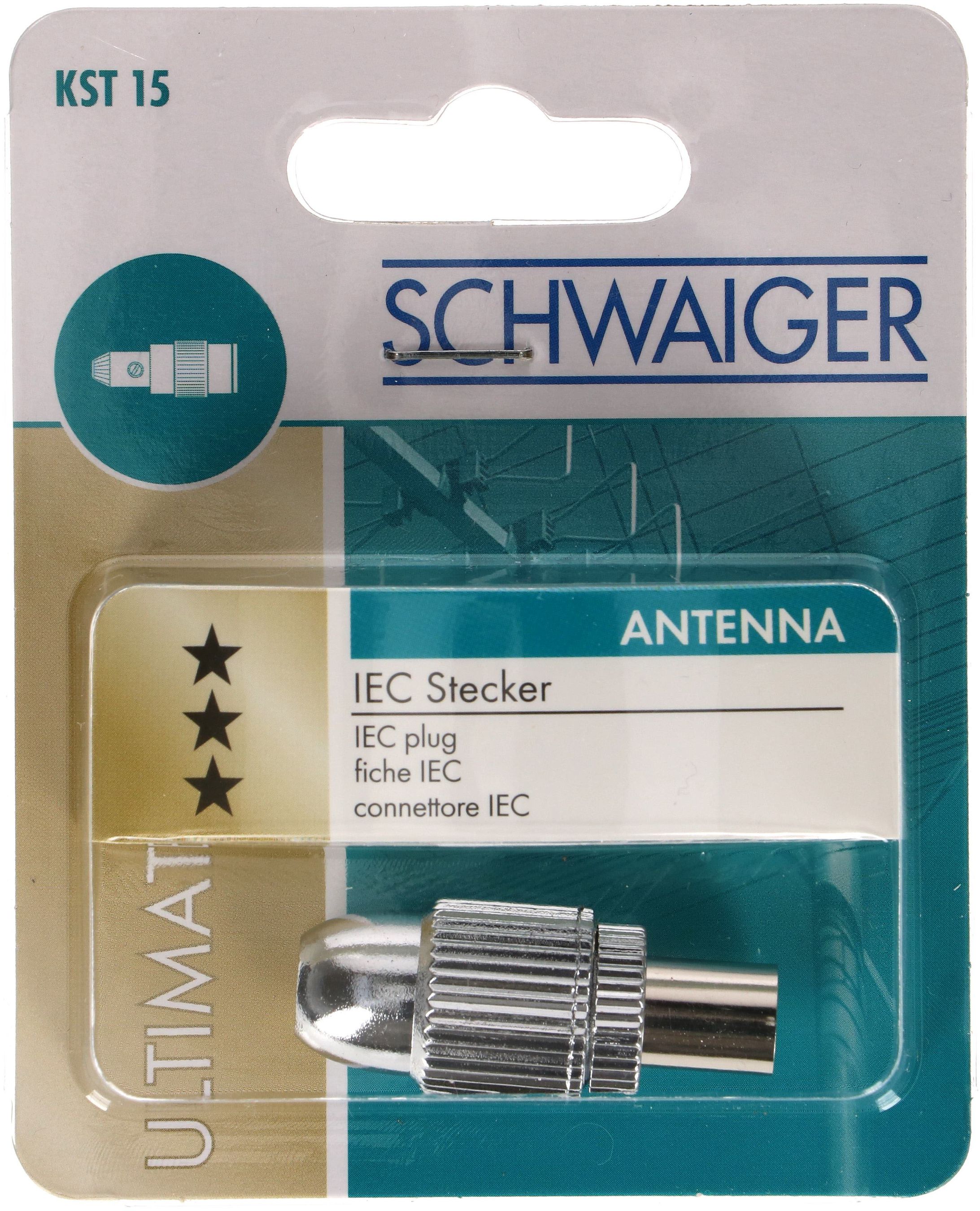 Antennenstecker IEC HQ silber